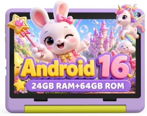 Image of Kids Tablet,Android 16 Tablet for Kids 10 inch with Case,24GB RAM 64GB ROM