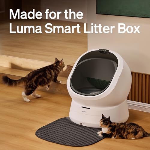 Image of PETLIBRO Cat Litter Mat, Leak-Proof & Anti-Slip, 25.6'' x 26.7'' Large Litter Mat, Durable Litter Trapping Mat, Easy to Clean