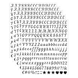 Muorruo 5 Bögen mit Buchstaben zum Beschriften, 1000 Stück, Schreibschrift-Alphabet A-Z, selbstklebendes Vinyl für Briefkastennummern, Firmenschilder, Türschilder, Bastelarbeiten, Schwarz