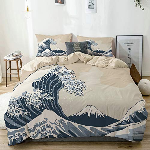 PANILUR Bedding Juego de Funda de Edredón,Cultura Oriental Dibujado A Mano Estilo...