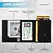 EMPWT RFID Blocking Aluminum Wallet for Men with Advanced RFID Protection | Slim & Minimalist Trendy Cardholder with Convenient Push Button for Quick Card Access (Airtag Wallet, Black)