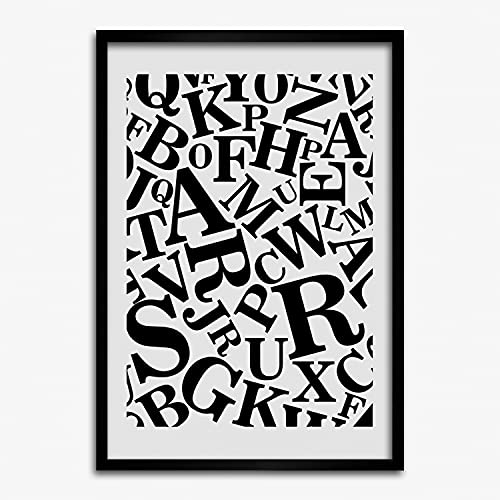 Cadre Photo Bois Tulup 50x70 cm pour Habiller Facilement un Mur Vide avec l'Alphabet
