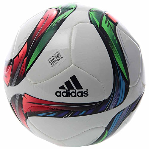 adidas Performance Conext15 Top Glider Soccer Ball, White/Night Flash Purple /Flash Green, Size 4