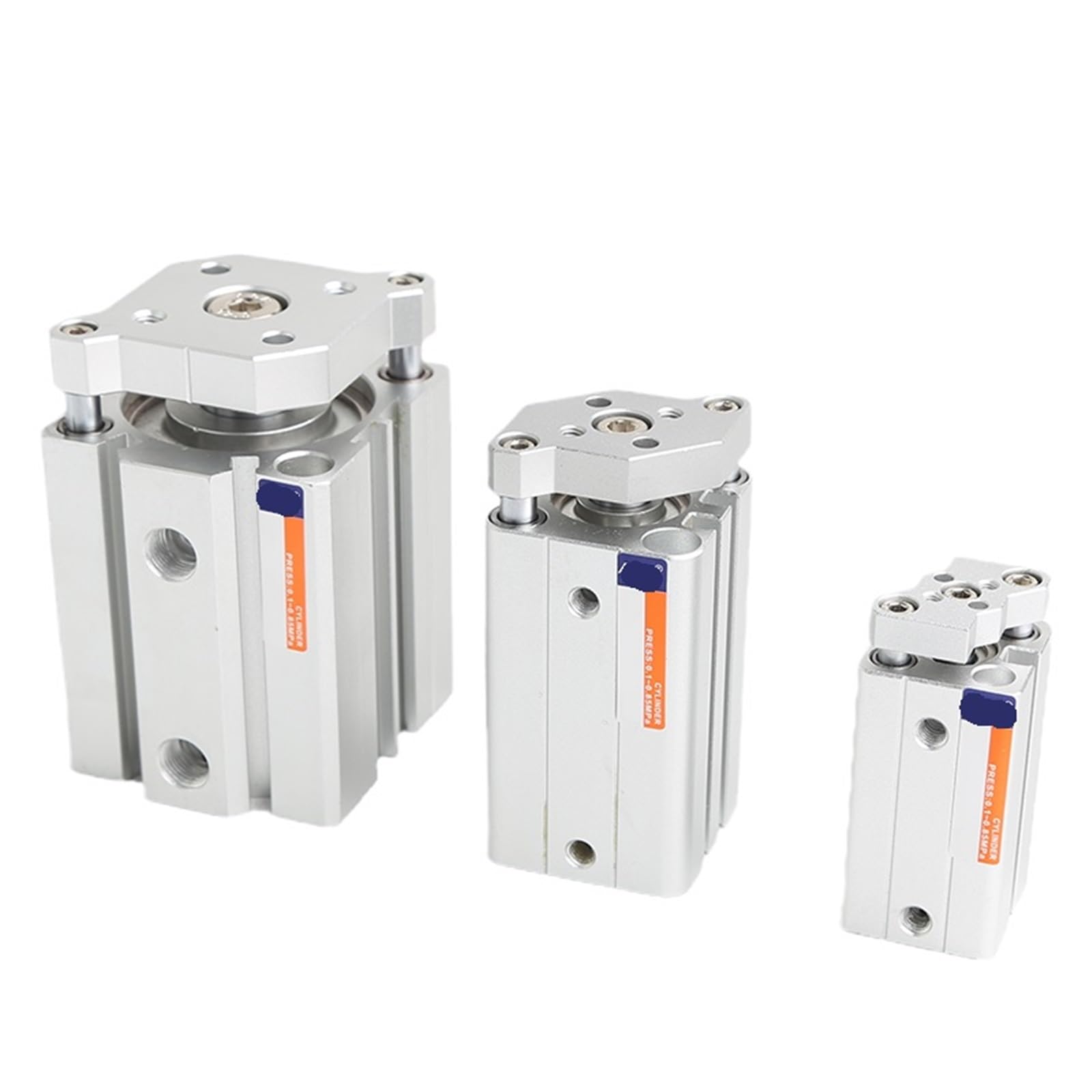 Vérin mince à trois axes TACQ25 compact sans aimant avec tige de guidage robuste