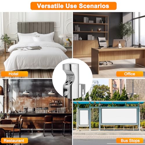 Aschenbecher Wandmontage, Wandmontierter Zigarettenstummelbehälter mit Schloss, Aschenbehälter Edelstahl Wandaschenbecher Tubular öffentliche Aschenbecher für Terrasse, Restaurant, Hotel