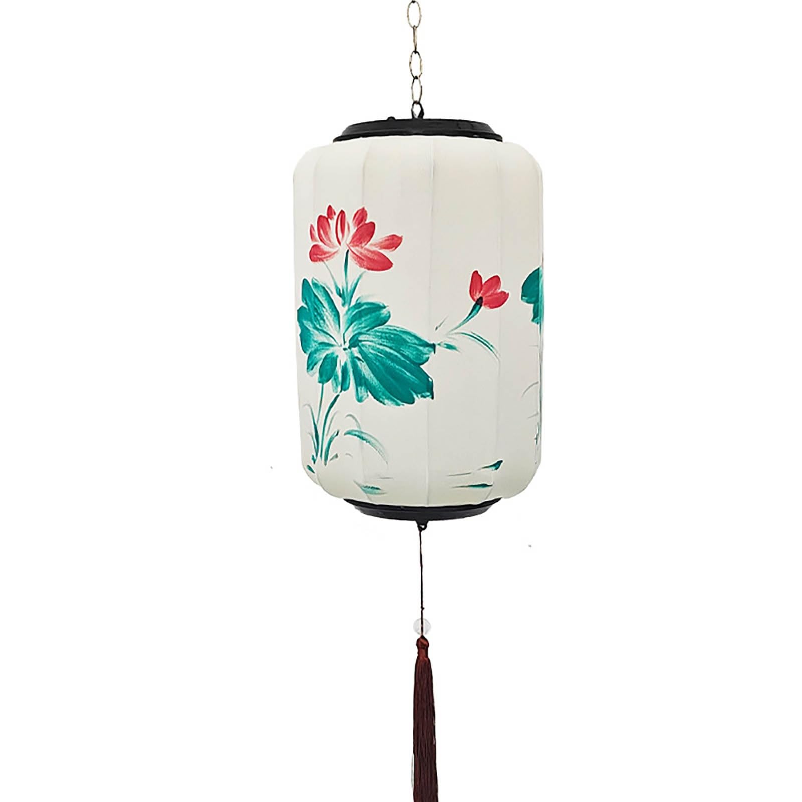 ROHCGHC chinese-style lanterns, Indoor Red Lanterns, Colorful Chinese Celebration Lantern, Traditional Hanging Lamp Shade for New Year, Spring Festival(White,30#)