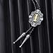 Btilasif Bolo Tie Western Cowboy Intial Letters Bolo Tie ABCDJMR to Z Leather Necktie Jewelry Accessories for Men Women,I