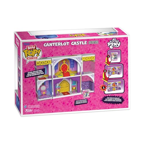 Image of Funko Pop! Bitty Boxes: My Little Pony - Canterlot Castle Playset - Princess Luna and Princess Celestia - Collectable Display Case with Interior Scene and Storage - Gift Idea