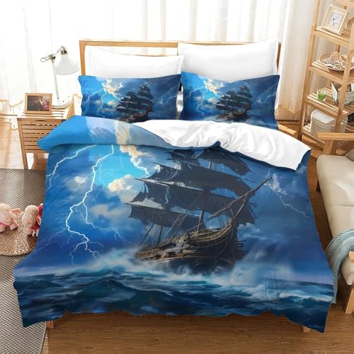 Housse de couette microfibre hypoallergique ultra douce avec fermeture éclair 3D - 3