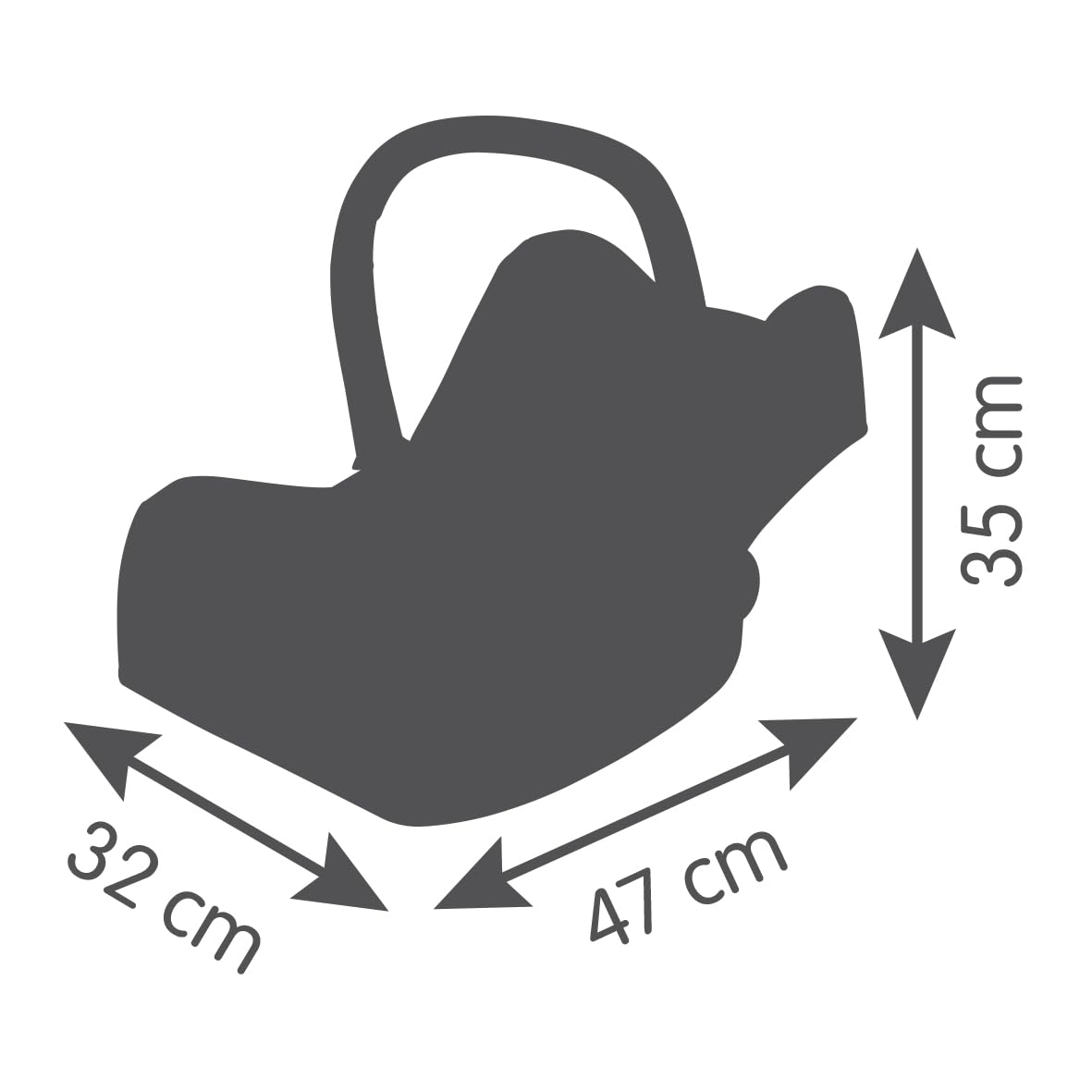 Smoby - Maxi-Cosi - Siège Rose - Jouet d'Imitation - pour Poupons Jusqu'à 42 cms - Léger - Poignée Orientable - A Partir de 3 Ans - Fabrication Espagnole