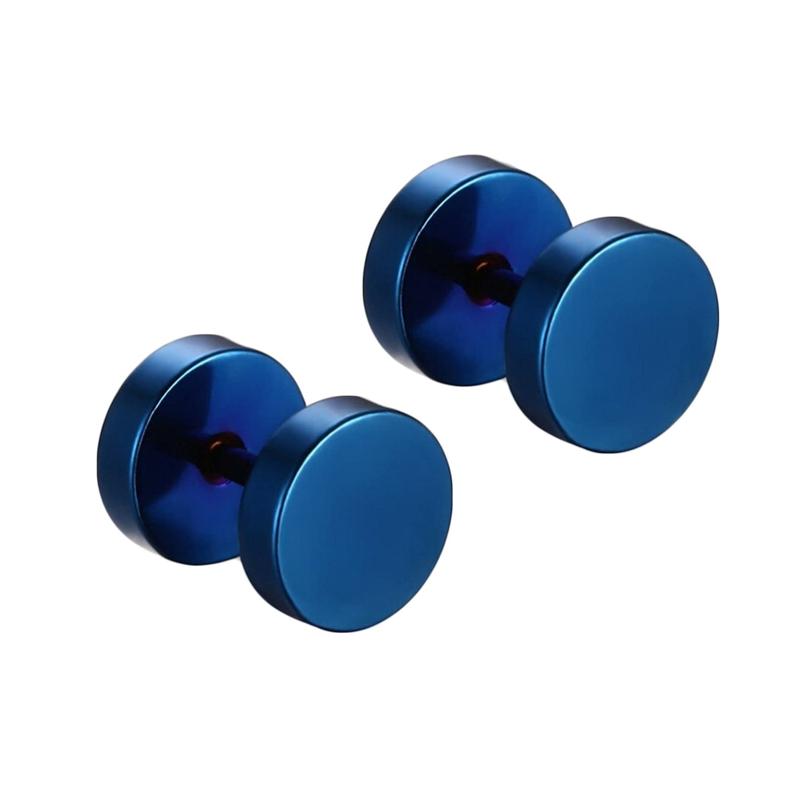YDYDTTKD Edelstahl-Ohrringe für Damen und Herren, Ohrstecker Silber/Schwarz/Gold, rund, 3–14 mm, Damen-Set