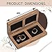 Booinxaa Wood Double Ring Box for Wedding Ceremony - Engraved Wooden Ring Holder for 2 Rings Engagement Proposal Wedding Ceremony Ring Bearer Box