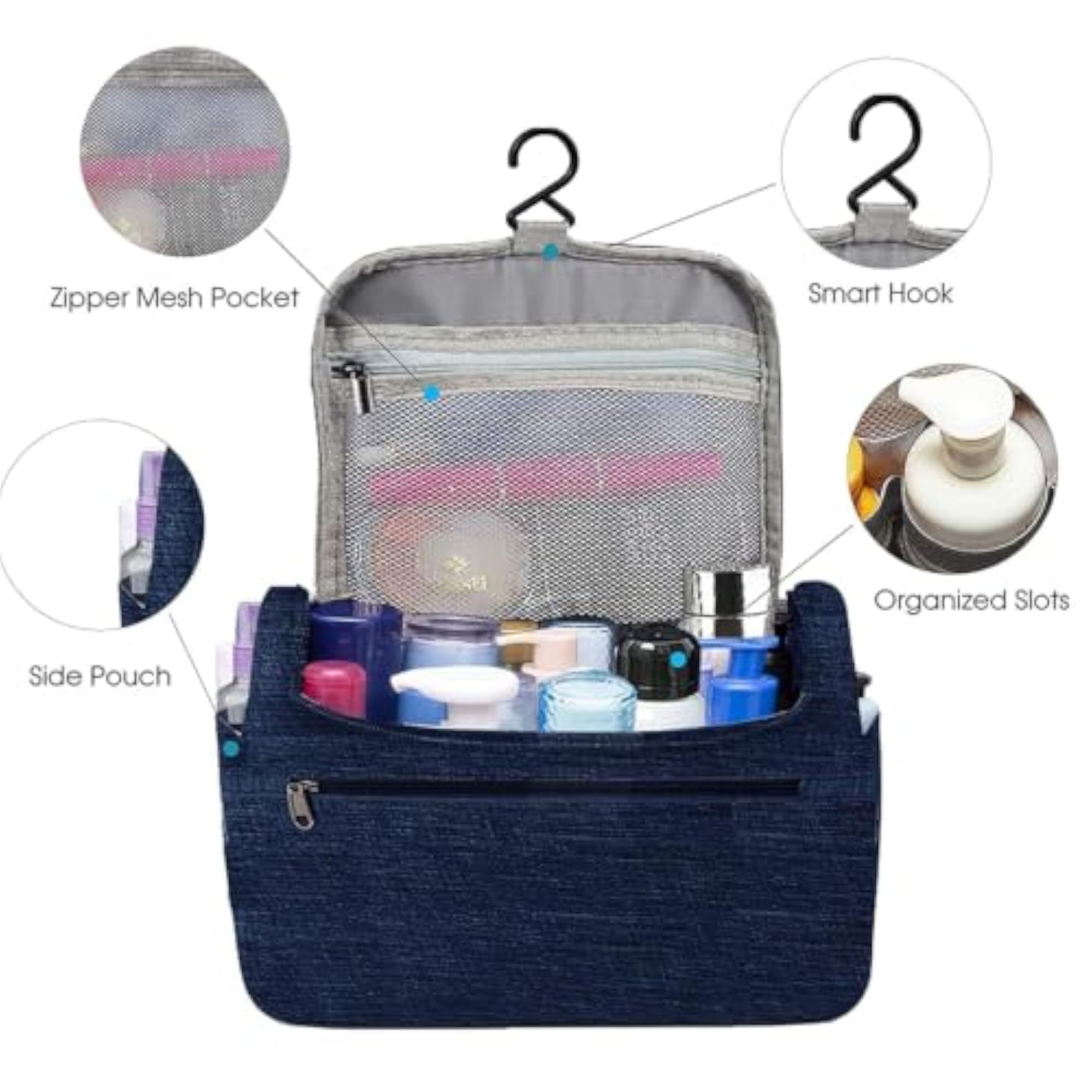 Large Capacity Hanging Toiletry Bag, Travel Organizer