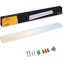 Ansen Hardwired Under Cabinet Lighting, 36in 22W LED Light for Kitchen/Closet, 1426lm, CRI>92, R9>90, Dimmable, 5 Color Temperature, 2700K-5000K(Warm White, Cool White, Daylight)