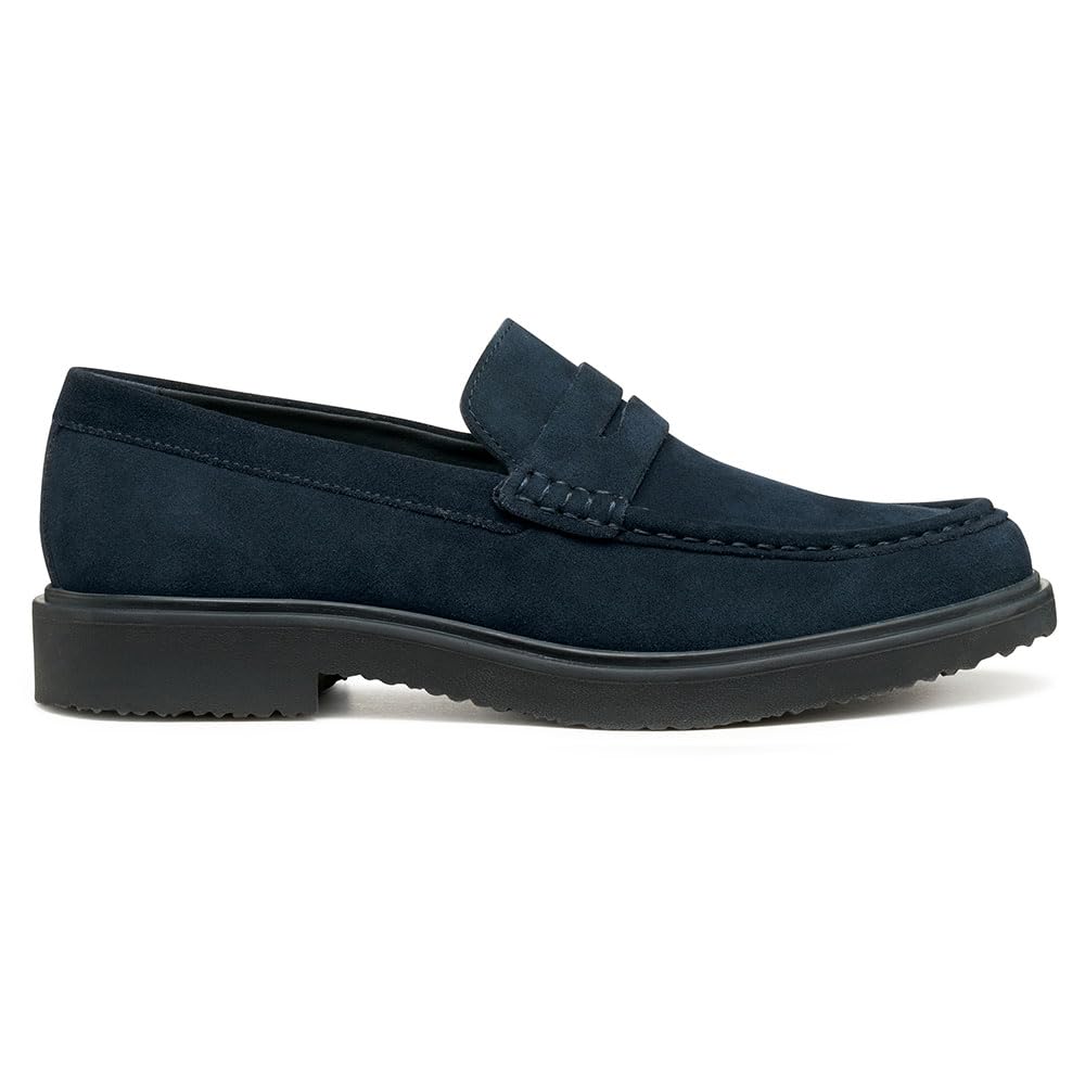 Geox Mocasines para Hombre U Massimiano, Azul, 43 EU, Azul, 43 EU