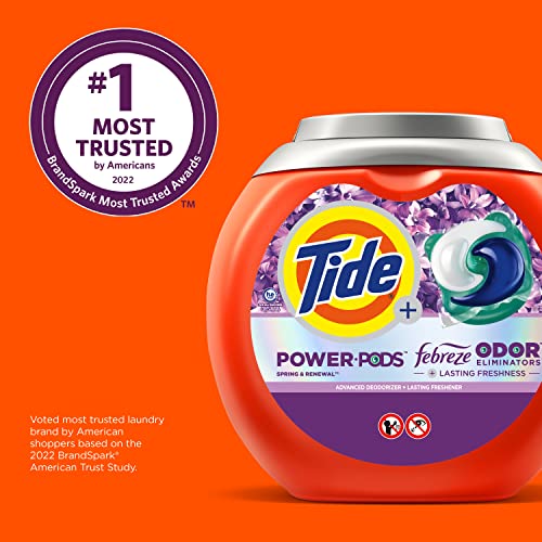 Tide Power Pods with Febreze Laundry Detergent Pacs, 45 Count, Spring & Renewal Scent, All-Day Freshness by Tide - Image 6