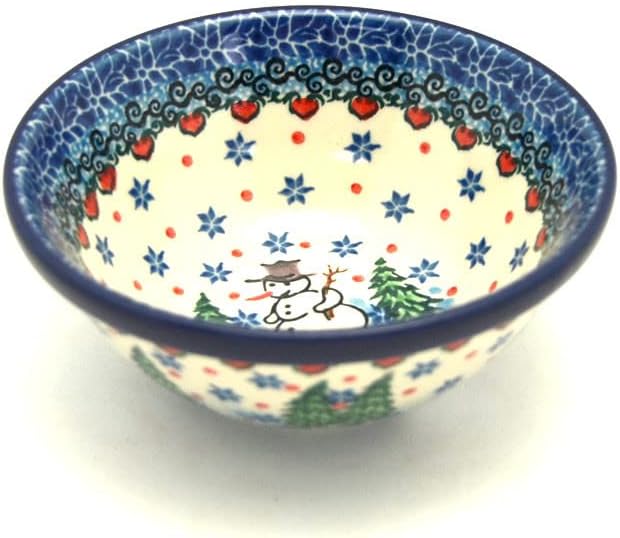 Polish Pottery Dish - Deep Round Food Prep - Unikat Signature - U4661