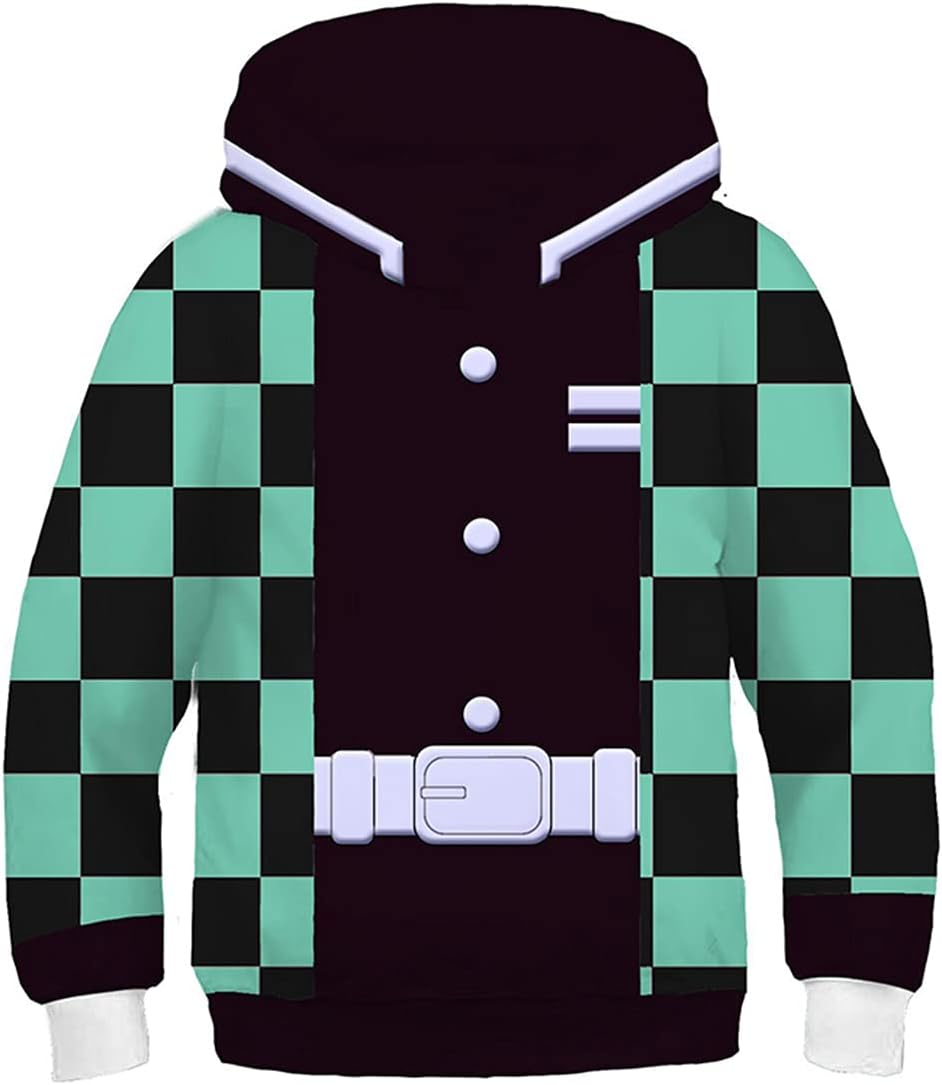 Kids Tanjirou Kamado Nezuko Zenitsu Tomioka Giyuu Agatsuma Zenitsu Hoodie Sweatshirt Jacket Cosplay Costume