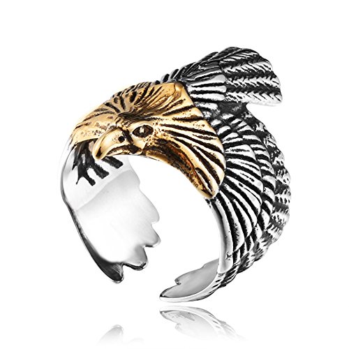 Vintage Silver American US Eagle Ring