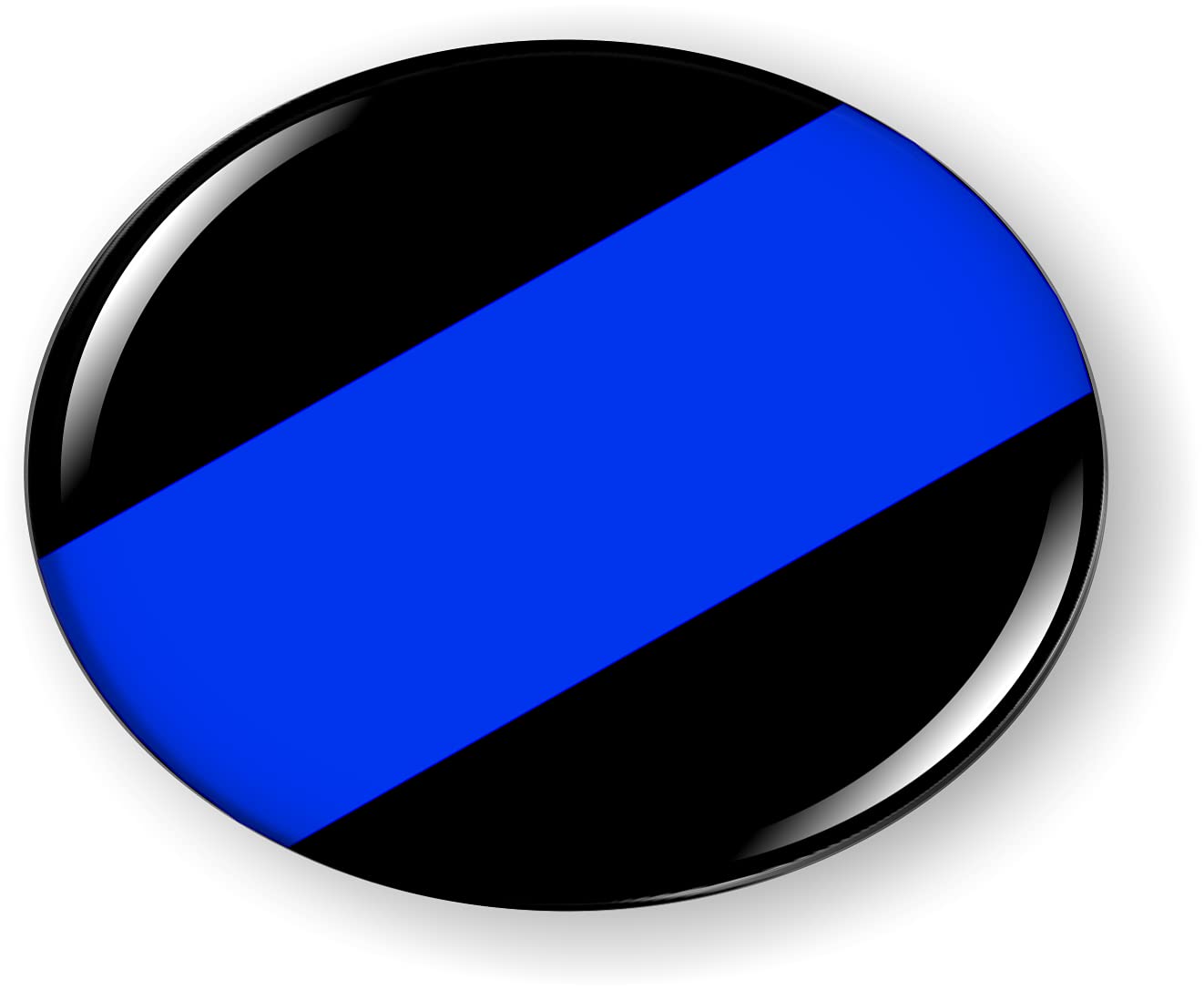 BestLicensePlateFrames Thin Blue LINE 3D Domed CAR Emblem Badge Sticker Round - Picture 15 of 18