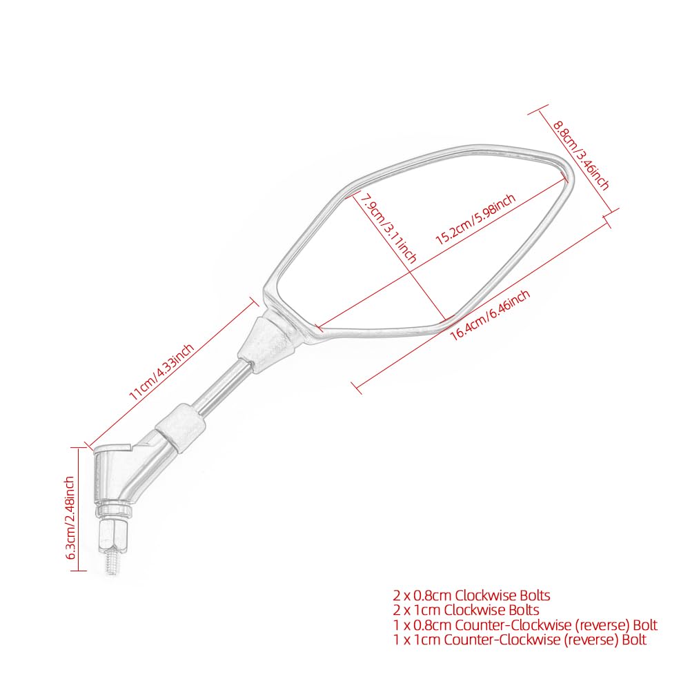 Specchio laterale moto E24 per MT-07 MT-09 MT-01 MT-03 MT-10 Tracer 900/9/GT Tenere 700 MT10 MT03 MT25 MT01 Specchio retrovisore