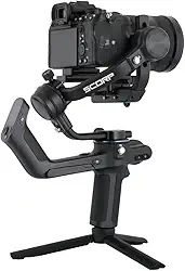 FeiyuTech SCORP Estabilizador de Câmera, Gimbal 3 Eixos para DSLR e Mirrorless, Roda de Foco, Suporta 2,5 kg, Compatível Sony Canon, Empunhadura Reversa, Tela Touch, Bolsa de Transporte