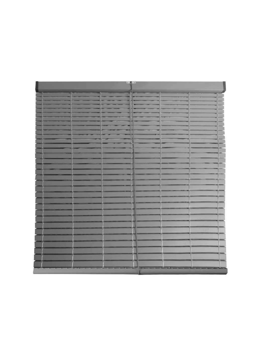 JARDIN202 - Persiana de PVC Alicantina con Polea Metálica | Persiana Enrollable | Estor Enrollable para Ventanas, Puertas, Salón y Cocina | 75 x 120 cm (Gris)