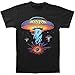 Boston Rock Band Classic Spaceship Distressed Black T-Shirt