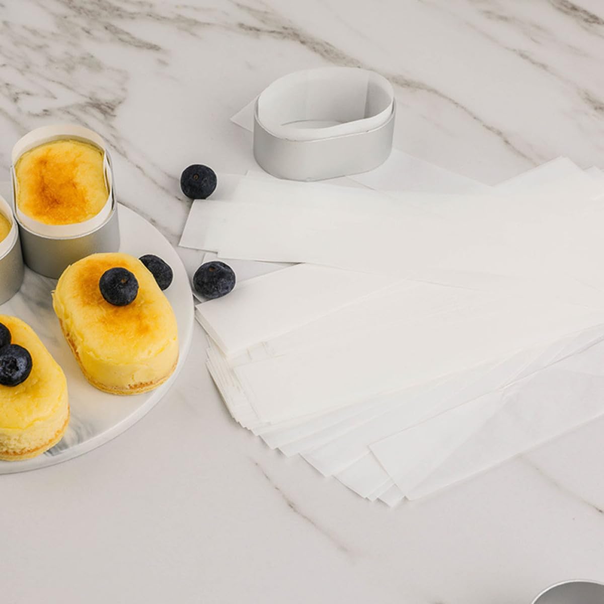 110PCS Stainless Steel Cheese Mold Set Creative Baking Tool for Cake and Chocolate Professional Baking Moulds for Cheesecake for Home