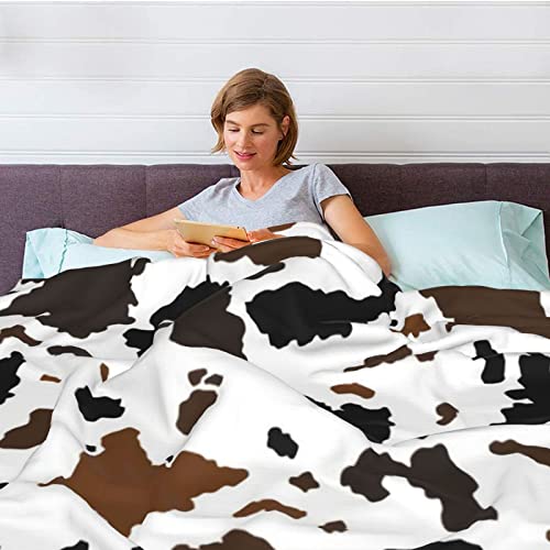 Artfuy Cow Print Blanket Microfiber Fleece Throw Blanket Lightweight Soft Cozy Sherpa Plush Bed Blankets For Bed Chair Sofa Couch Bedroom 40"X50" #TOP6
