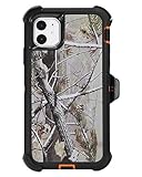 WallSkiN Case for iPhone 11 (6.1') Heavy Duty Full Body Military Grade Drop Protection Carrying Cover Holder | Holster for Men Belt with Clip Stand – Camouflage