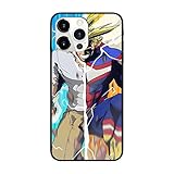 Soft Full Body Protective Black Shockproof TPU Matte Cover Phone Case for Apple iPhone 14 Pro Max,Anime Class A Hero Might MHA(06)