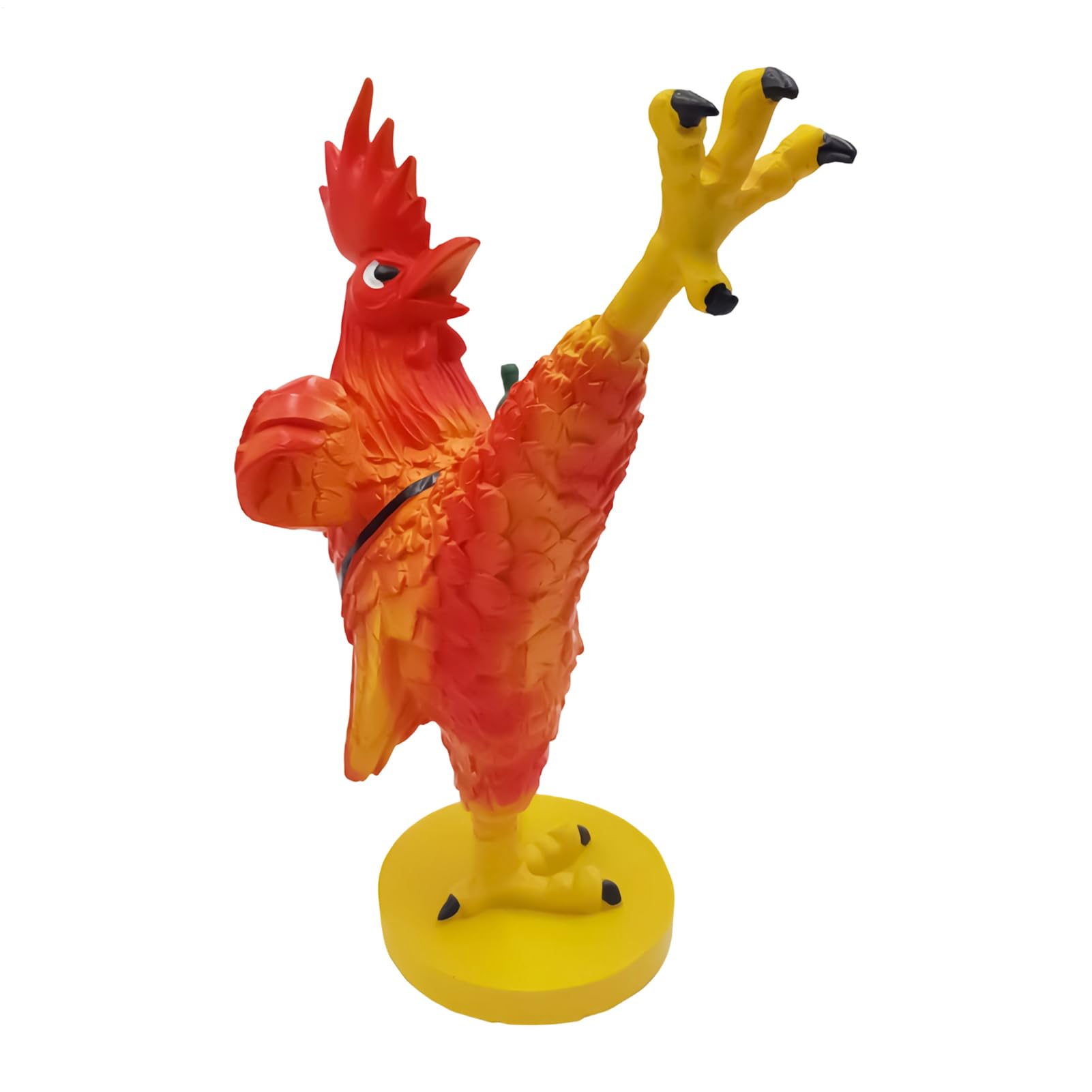 Statue de poulet kung fu pour étagère et décoration de bibliothèque