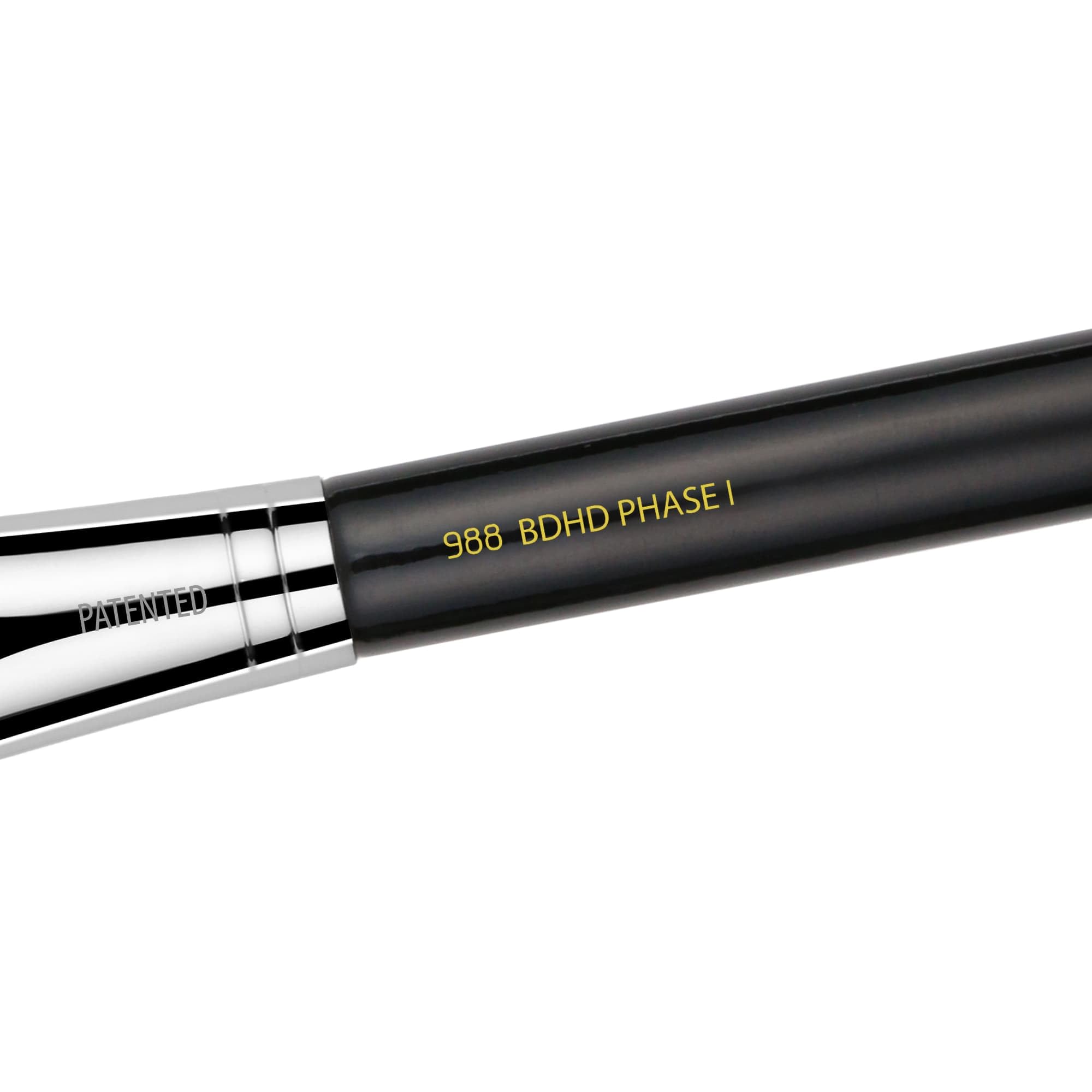 Bdellium Tools Maestro Series 988 BDHD - Pennello professionale per fondotinta e cipria, con morbide fibre sintetiche, per l'applicazione e la miscelazione (nero, 1 pezzo)