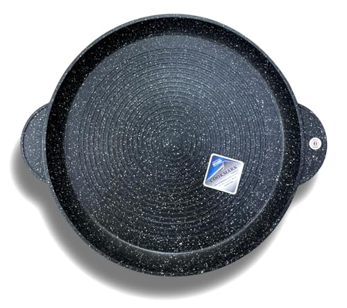Cflagrant® Plancha/Grill/Galetière Ronde Façon Pierre Induction revêtement Antiadhésif (MEDIUM 28CM)