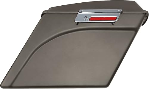 Miniatura 2 de TCMT Alforjas duras extendidas de 5 pulgadas pintadas color negro con diseño de WLid para Harley FLH FLT Road King Road Street Electra Glide