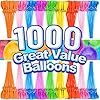 1000 Pcs Water Balloons, Water Balloons Quick Fill for Kids & Adults, No Tying Needed, Strong & Durable for Outdoor Summer Fun, Water Balloon Fights, Pool Parties