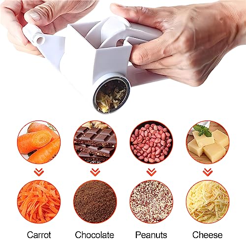 Cheese Grater, Handheld Rotary Cheese Grater, For Parmesan, Cheddar, Nuts, Chocolate, Vegetable, Ergonomic Design #TOP5