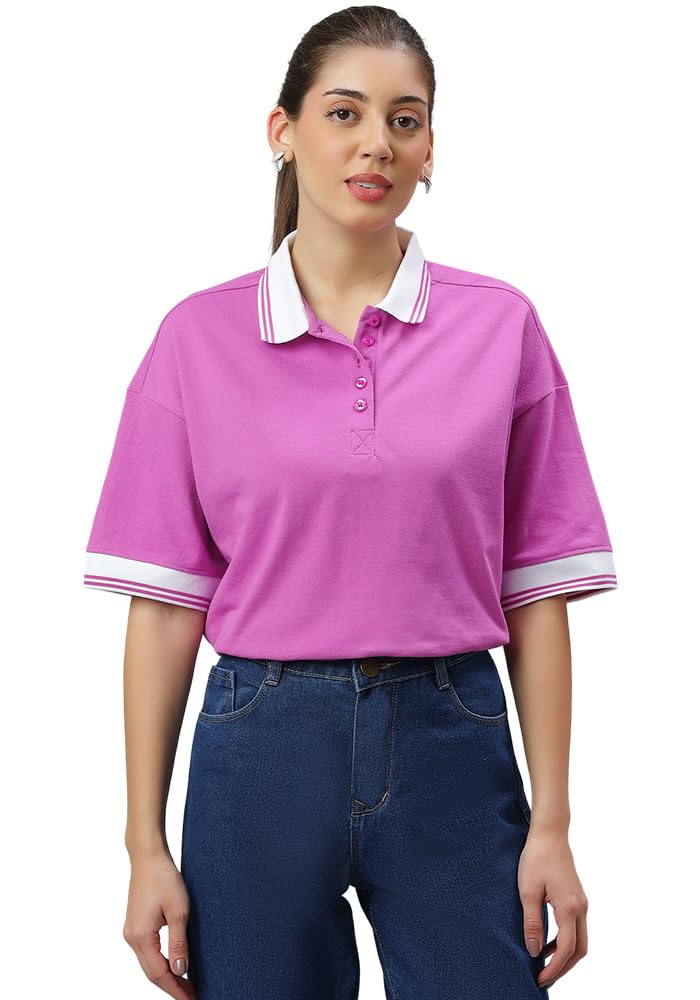 wear your opinion Oversized Polo T Shirts for Women-picture-49