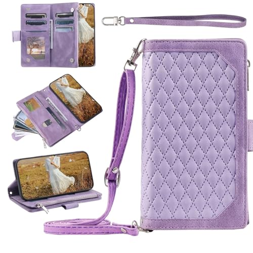 ULAK Funda Tipo Cartera Compatible Con IPhone 12/12 Pro Con Tarjetero [bloqueo RFID], Funda De Piel Sintética Con Soporte, Ranuras Para Tarjetas Y Correa De Muñeca, Funda Protectora Duradera A Prueba