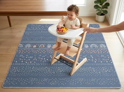 Image of Splat Mat for Under High Chair, Waterproof Washable High Chair Floor Mat