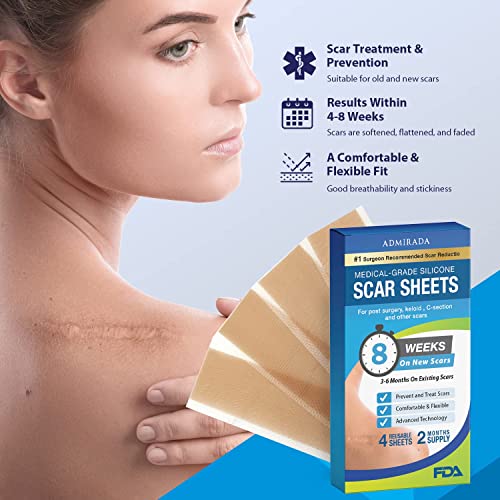 Silicone Scar Sheets, Extra Strength Silicone Scar Tape, Premium