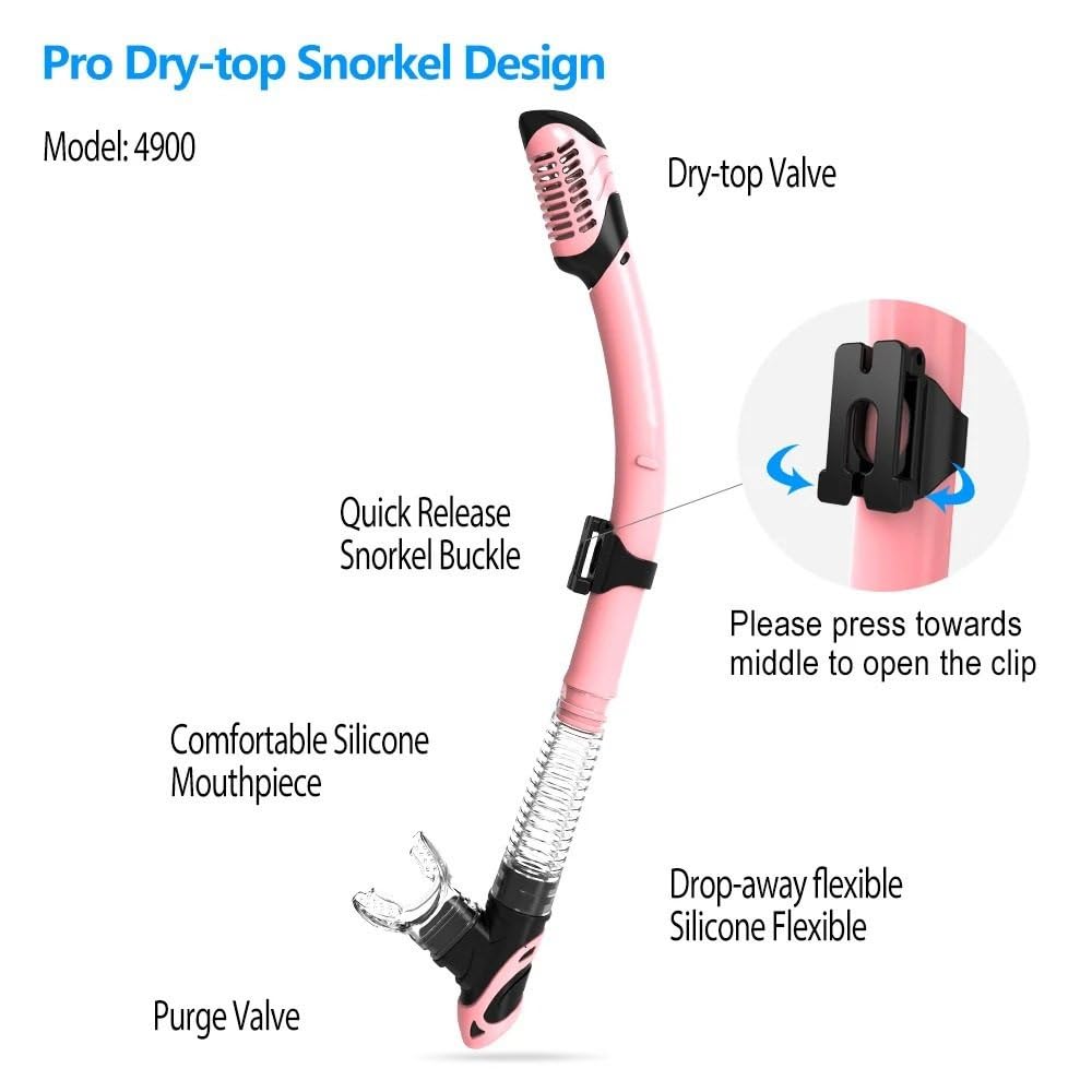 Máscara de Snorkel Máscara de buceo antiempañamiento para esnórquel, gafas de buceo con foca, máscara de buceo de vidrio templado, gafas para hombres y mujeres Kit de de Buceo(Mirrored yellow set)