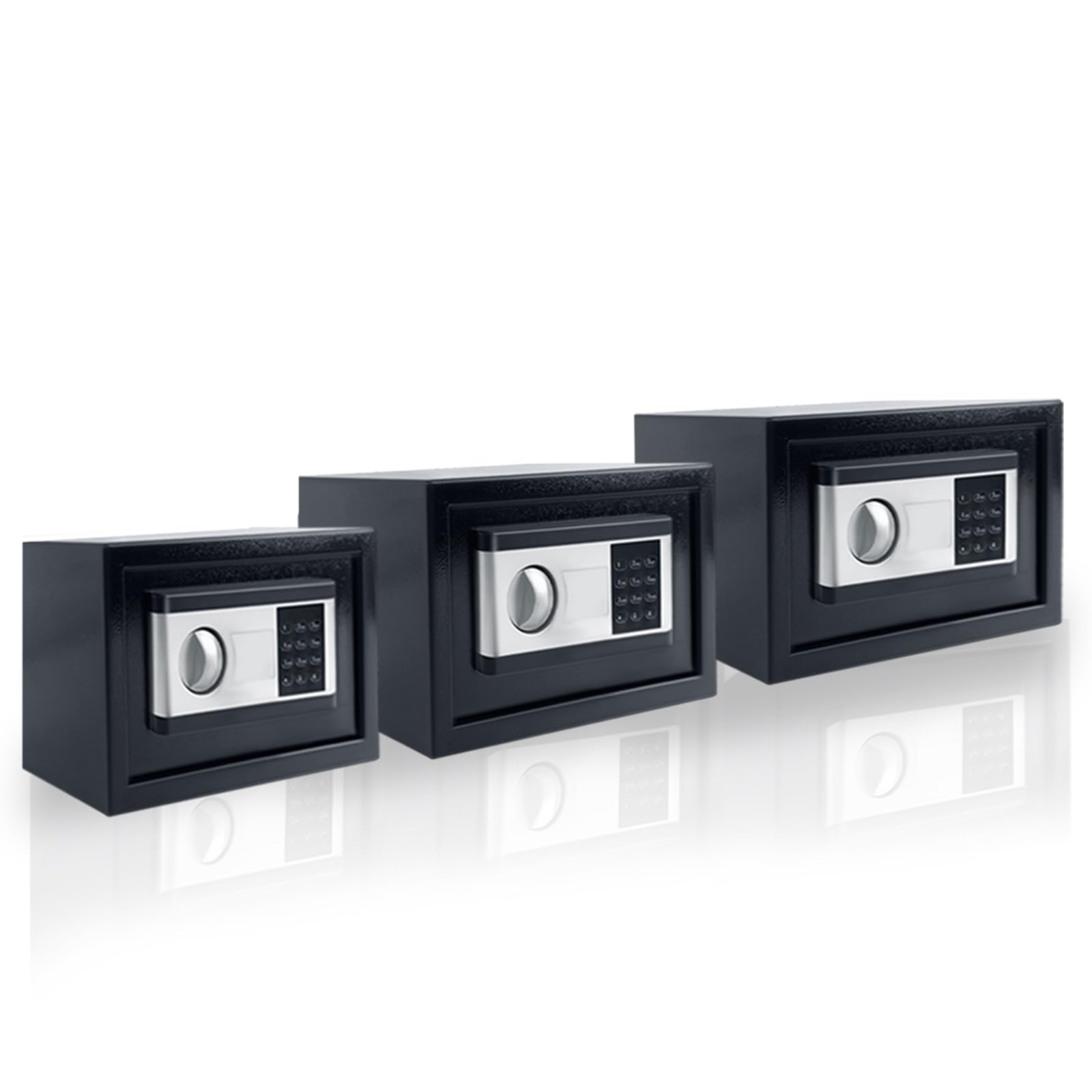 FIVMEN Safe Cassaforte per mobili da casa, impermeabile, 12 l, con codice di sicurezza e chiavi di sicurezza e funzioni di allarme, cassaforte