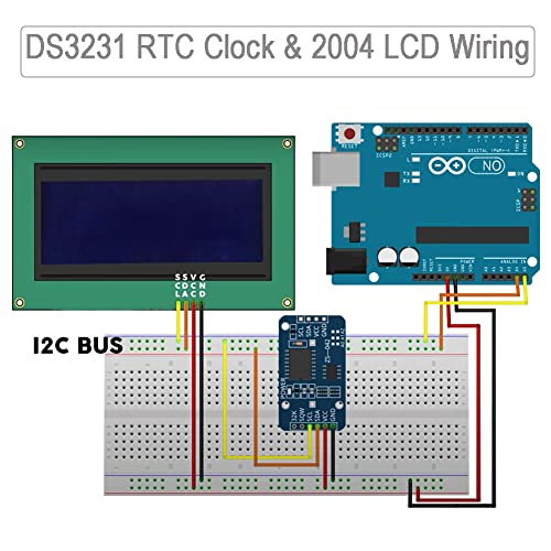 Image of 2004 LCD Display Module DC 5V 20x4 White Character Blue Backlight | (Pack of 2) DIYmalls 2004 LCD Display Module 5V 20x4 White Character Blue Backlight 16P Parallel Interface for Arduino ESP32