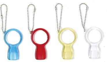 Daiiichi Plastic Easy-to-Use Bottle Opener 4-Piece Set (Red, Yellow, Blue, Clear Each 1 Piece)