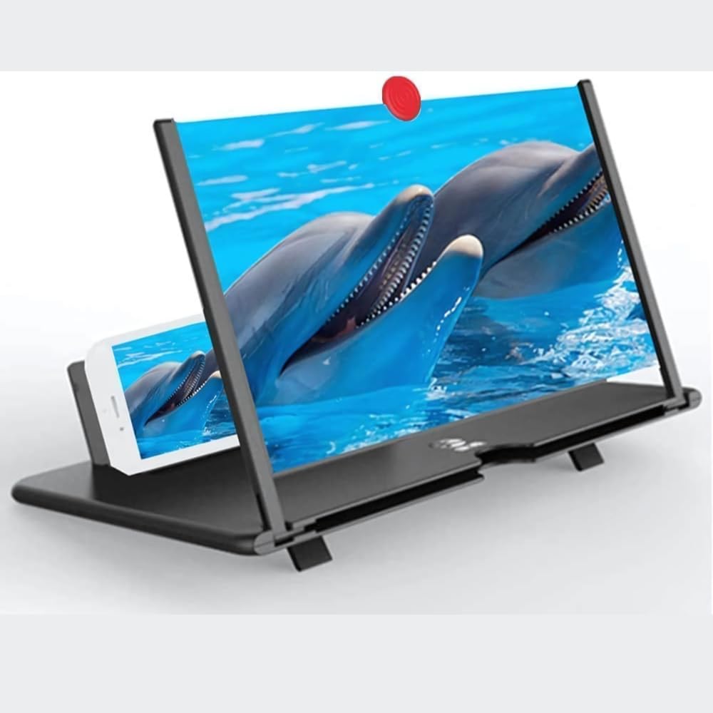 DRUMSTONE (𝟭𝟴 𝗬𝗘𝗔𝗥 𝗪𝗔𝗥𝗥𝗔𝗡𝗧𝗬) Immersive Viewing with The 3D Mobile Screen Magnifier Projector Amplifier for Video Folding Screen Closeup Eyes Protection Holder-image-11