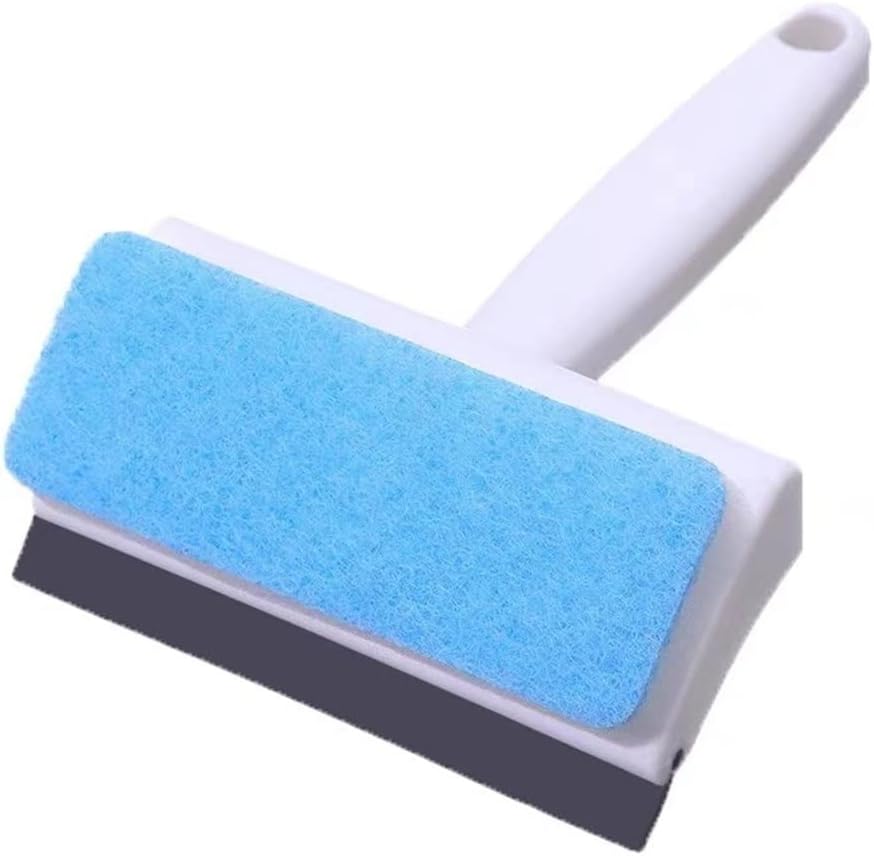 Window Glass Cleaning Brush Double-Sided Sponge Wiper Scraper Bathroom Wall Shower Squeegee