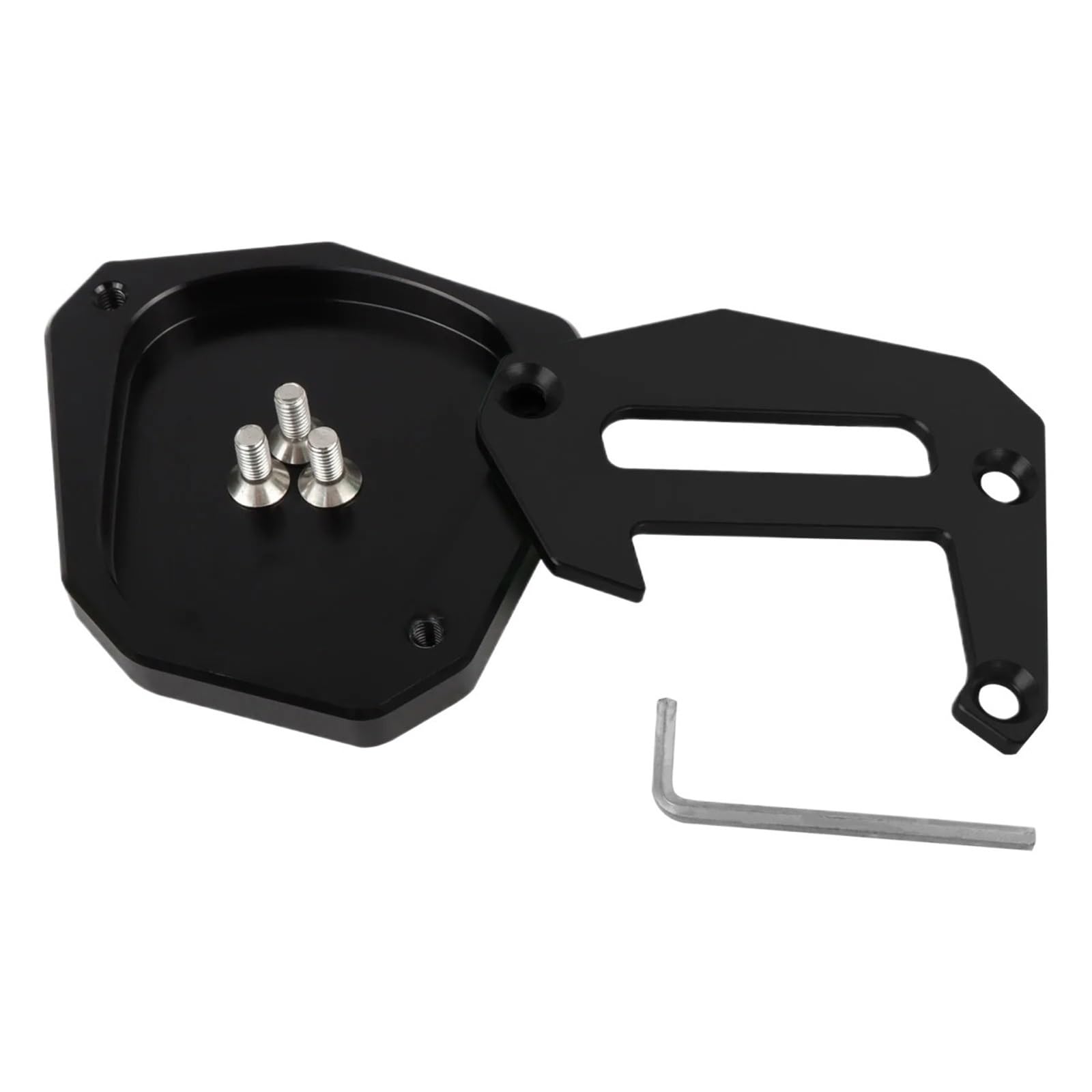 Podkładka Przedłużająca podpórkę Pasuje Do KA&WASAKI KLR650 Adventure KLR 650 2009-2023 Podpórka Przedłużenie Stojaka Bocznego Powiększalnik Poduszka Podtrzymująca(Black)