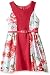 Marmellata Big Girls' Floral Knit Colorblock Dress